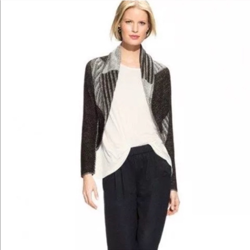 • Cabi • 483 Patchwork Open Cardigan Black Small